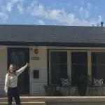 Erin and John showing off the new roof.